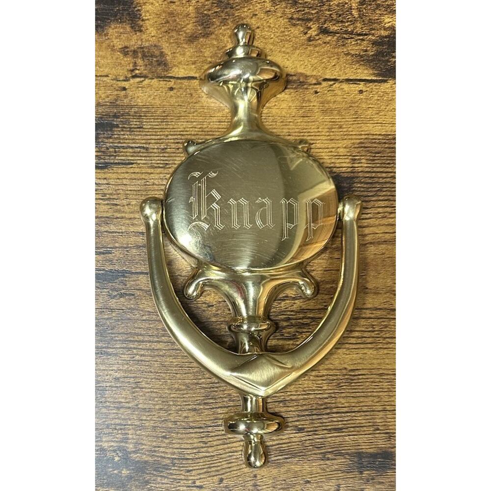 Things Remembered Solid Brass Hand Crafted Spain Door Knocker Engraveable KNAPP